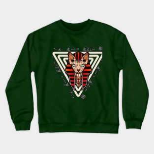 Egyptian cat pharaohs Crewneck Sweatshirt